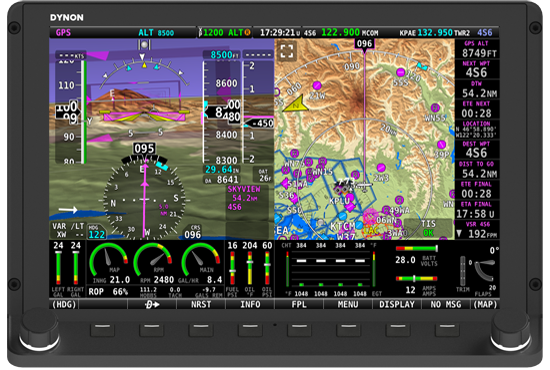 SkyView HDX glass panel avionics.